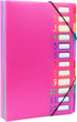 Edufun 24 Pockets Expanding File Organizer, Accordion Folder in Rose Pink