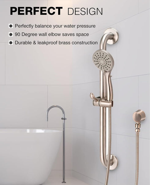 A725ORB Round Drop Ell Handheld Shower Wall Connector, Oil-Rubbed Bronze