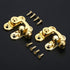 Yetaha Antique Hook Hasp, 6PCS Zinc Alloy Right Lock Clasp Toggle Latch Buckles for Vintage Wooden Box, Gold