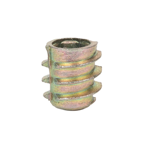 E-Z LOK Hex Threaded Inserts for Soft Wood, Zinc Alloy Flush Thread Insert 10-24 x 10mm Length, Pack of 50