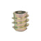 E-Z LOK Hex Threaded Inserts for Soft Wood, Zinc Alloy Flush Thread Insert 10-24 x 10mm Length, Pack of 50