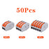 50PCS Lever Wire Connectors Nuts Assortment Kit 28-12 AWG, 2/3/5 Conductor Combination Compact, Electrical Insulated Terminals, Quick Disconnect Compact Splicing Connectors