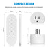 SURNICE Mini Remote Control Outlet Plug, 10A Wireless Light Switch Plug for Household Appliances, 5 Outlets + 2 Remotes