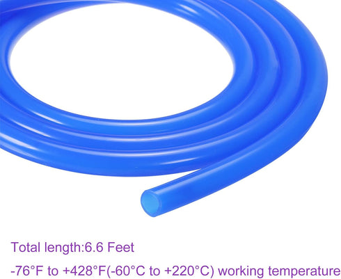 DMiotech 3/8"(9mm) ID 1/2"(12mm) OD 6.6 Feet Blue Silicone Tube, Industrial Tubing for Water Air Pump