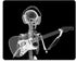 Gaming Mouse Pad, Custom Design Abstract x-ray Skull Skeleton Playing Guitar, 9.5 X 7.9 Inch