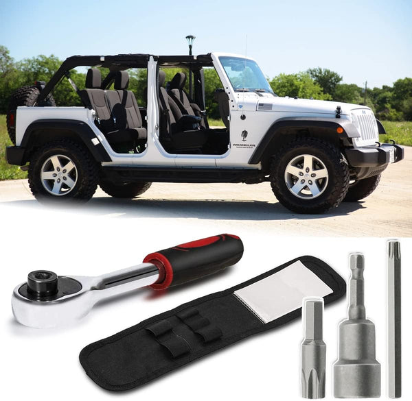 Hard Top Door Removal Torx Tool Kit Compatible for Jeep Wrangler JL JK Gladiator Rubicon Sahara 2007-2021 (Red)