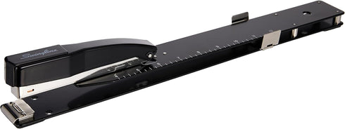 Swingline Long Reach Stapler, 20 Sheet Capacity, 12" Reach, Metal, Black