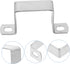 4pcs Square Tube Buckle U Clamps Square Tube Connector Square Tube Clamps Square Clamps U Clips Snap Machine U Brackets for Mounting Cable Clamp 304 Stainless Steel Repair by BUGUUYO