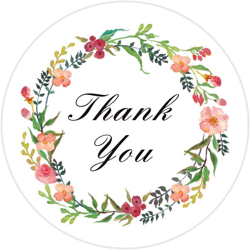 Jxuane 60 Thank You Labels, 2 Inch Thank You Stickers, Envelope Seals for