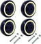 SYRATION 4" x1.25" Shopping Cart Wheel Dark Blue Polyurethane Stepped on Bore Beige