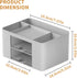 Marbrasse Pen Organizer with 2 Drawers, Multi-Functional Desk Holder with 5 Compartments for Office Art Supplies