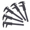 TamBee Plastic Vernier Caliper, 150mm Mini Caliper for School Students, 5PCS Double Scale Jewelry Brow Sliding Gauge