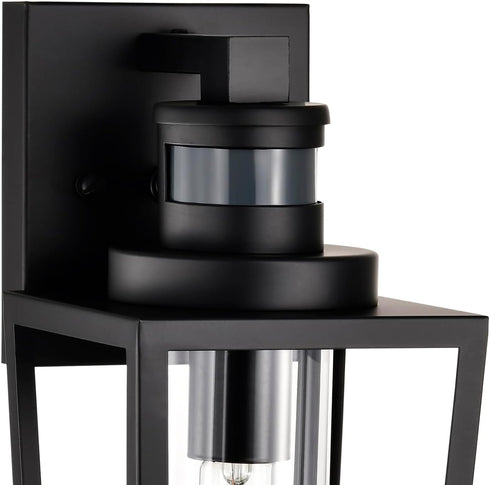 13.75 Edvivi Outdoor Wall Lights Exterior, Dusk to Dawn Motion Sensor Outdoor Lighting Fixture, Matte Black Waterproof