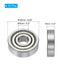 PATIKIL 10 Pack Deep Groove Ball Bearing, 0.2" x 0.63" x 0.2" Double Shield Bearings for Skateboards
