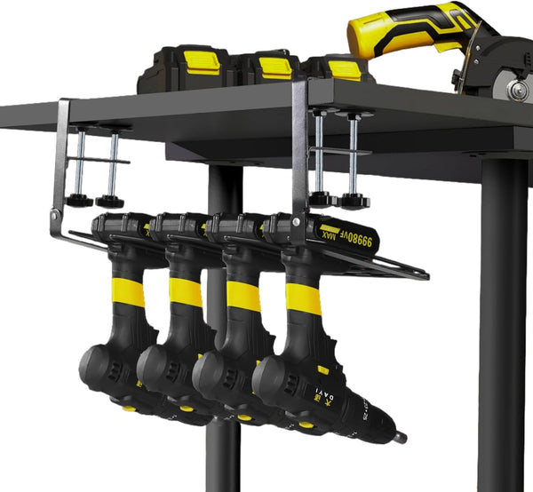 Yuxh Drill Holder Clamp Workbench Portable Power Tool Organizer 16.5 Inch Foldable
