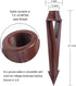 Ground Stake Spike for Outdoor Landscape Spot Path Solar Flood Light Replacement, 1/2"-14 NPSM Thread, 2 Pack