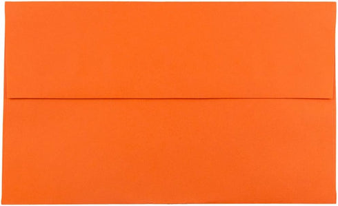 JAM PAPER Colored Invitation Envelopes A10 - 6 x 9 1/2 - Orange Recycled - 50/Pack