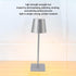 Dimmable TOPINCN, High Brightness LED Touch Modern Simple, Rechargeable Cordless for Restaurant Bar (Silver)