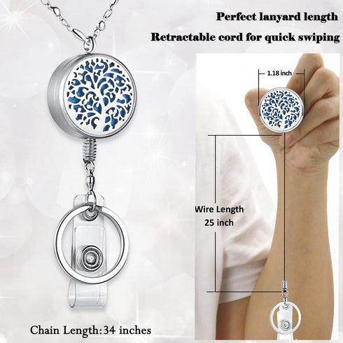 Cute Teacher Retractable Lanyard for ID Badges and Keys with Necklace Keychain