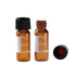 2 ML Amber Autosampler Vial, 8-425 HPLC Chromatography Lab Vial with Writing Area, Black Screw Cap & Septa, 100 pcs