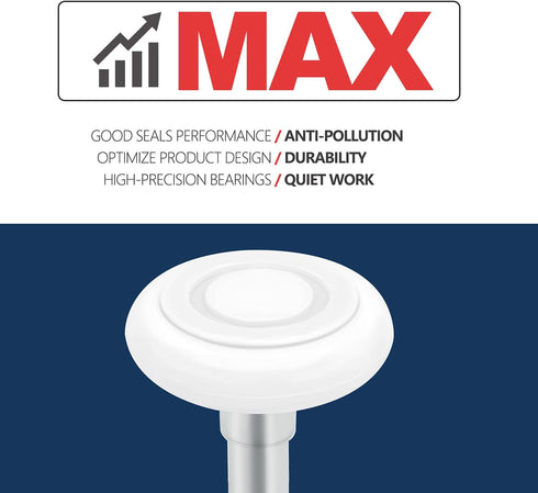 XiKe 10 Pcs 2" Nylon Garage Door Roller with 4" Stem, MAX Quiet and Durable Types with Bearings