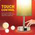 3 Dimmable Bulb Yarra-Decor Bedside Lamp with USB Port - Touch Control Table Lamp for Bedroom Way Nightstand Lamp