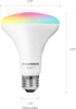 Bulb, 65W BR30, Dimmable, 4 Pack (75688) Sylvania WiFi LED Smart Light Equivalent Full Color and Tunable White Works