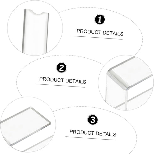 2pcs PRETYZOOM Acrylic High Heel Display Stands for Retail Shop Transparent Shoe Racks for Sneakers and High Heels