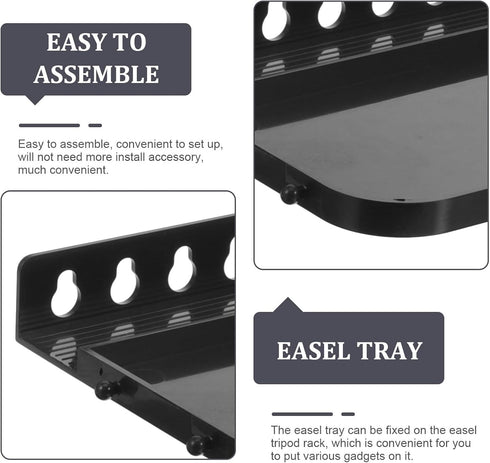Operitacx Detachable Plastic Easel Tray for Painting, Sturdy Art Easel Pallet for Professional Use