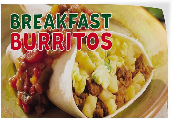 Sign Destination Decal Sticker Multiple Sizes Breakfast Burritos #2 Lifestyles Burritos for Breakfast Outdoor