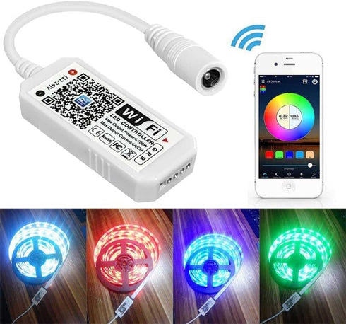 3 Pack Smart WiFi LED Controllers, RGB Led Strip Lights Wireless Control, Compatible with Alexa & Google Home & IFTTT