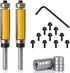 Mesee 2Pcs Top and Bottom Bearing Flush Trim Pattern Router Bit Set, 1/4'' Shank Template Trimming Bits