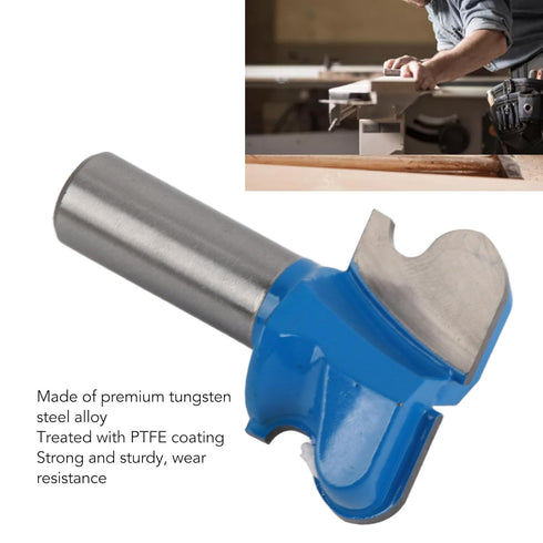 1/2 inch Woodworking Router Bit with PTFE Coating, Shank, Finger Pull Design for Wood Grooving