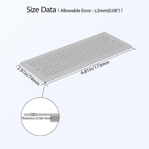 LeMotech 2pc Junction Box Mounting Plate ABS Plastic Internal Panel w/Screws for Installation on Electrical Box with Latches 6.81"x2.91"