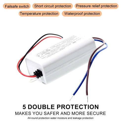 DynMach APC-16-350 16.8W 12-48V 350mA LED Power Supply - Compact, Reliable, Safe - Ideal for Embedded