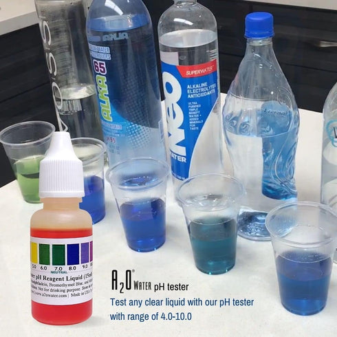 (WHT/100-125 0.50 Oz, A2O Water pH Level Test kit, Alkaline, Tap, and Drinking Water Tests) Fl More Accurate Than Test