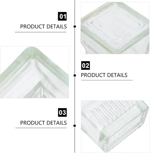 ULTECHNOVO 2 Pcs Glass Staining Jar Laboratory Material, 9-Slide Staining Tank with Lids