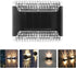 2pcs UKCOCO Solar Wall Sconce Lights Outdoor Waterproof Warm Light Solar Deck and Step for Patio Garden Fence Yard