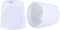 Aspen Creative 51512-2, Hardback Empire Transitional Clip-On Chandelier Lamp Shade, Mushroom Pleated White Faux