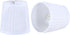 Aspen Creative 51512-2, Hardback Empire Transitional Clip-On Chandelier Lamp Shade, Mushroom Pleated White Faux