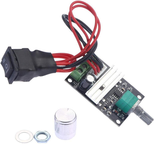 DC Motor Speed Controller PWM 1203BB, 6V12V24V, 3A 80W Adjustable Reversible Control Switch Button, 2PCS