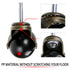4 Pcs 2" Stem Casters, Antique Ball Caster Wheel with Insert Sockets for Sofa, Old Chair, Cabinet Furniture