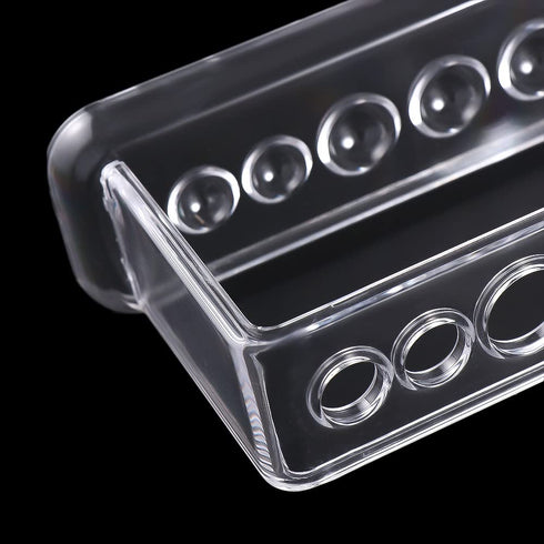 Plastic Clear Test Tube Rack, 6 Holes Stand, Lab Test Tube Stand Shelf School Supply