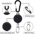 Retractable Keychain 2 Pack Heavy Duty Key Fob Badge Reel Holder with Multitool Carabiner Clip for ID Holders