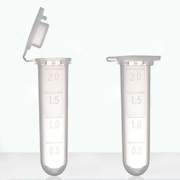 2ml Graduated Microcentrifuge Tube - PCR Tube with Flat Cap, Polypropylene Plastic (1000pcs)