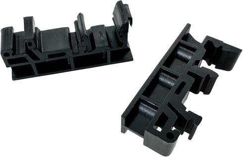 50 Sets C45 DIN Rail PCB Mounting Black Bracket Holder Clips for 35mm or 15mm Din Rail