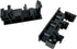 50 Sets C45 DIN Rail PCB Mounting Black Bracket Holder Clips for 35mm or 15mm Din Rail