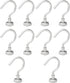 Magnetic Hooks, 23.5LBS Heavy Duty Neodymium Rare Earth Magnet Hooks for Fridge, Keys, BBQ, Pack of 10, Silver