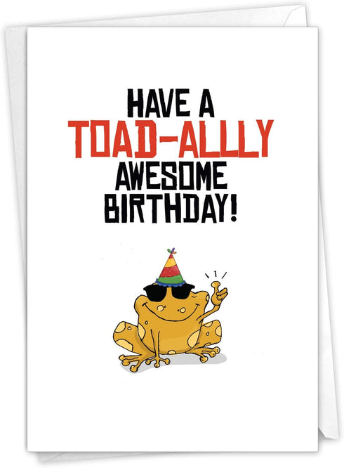 The Best Card Company Funny Birthday Pun Card, 5x7 Inch, Multicolored, Includes Envelope, 30% Recycled Content