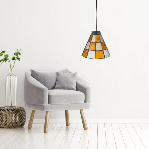 6.49X6.49X5.23In Hammered ABOOFAN Glass Lampshade Replacement for Bedside Lamp Pendant Light Wall Sconce Stained Glass